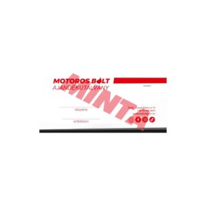 MOTOROSBOLT AJÁNDÉKUTALVÁNY